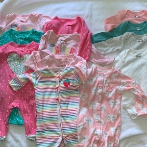 Carter’s brand sleepers and onesies (3 & 6 Months)